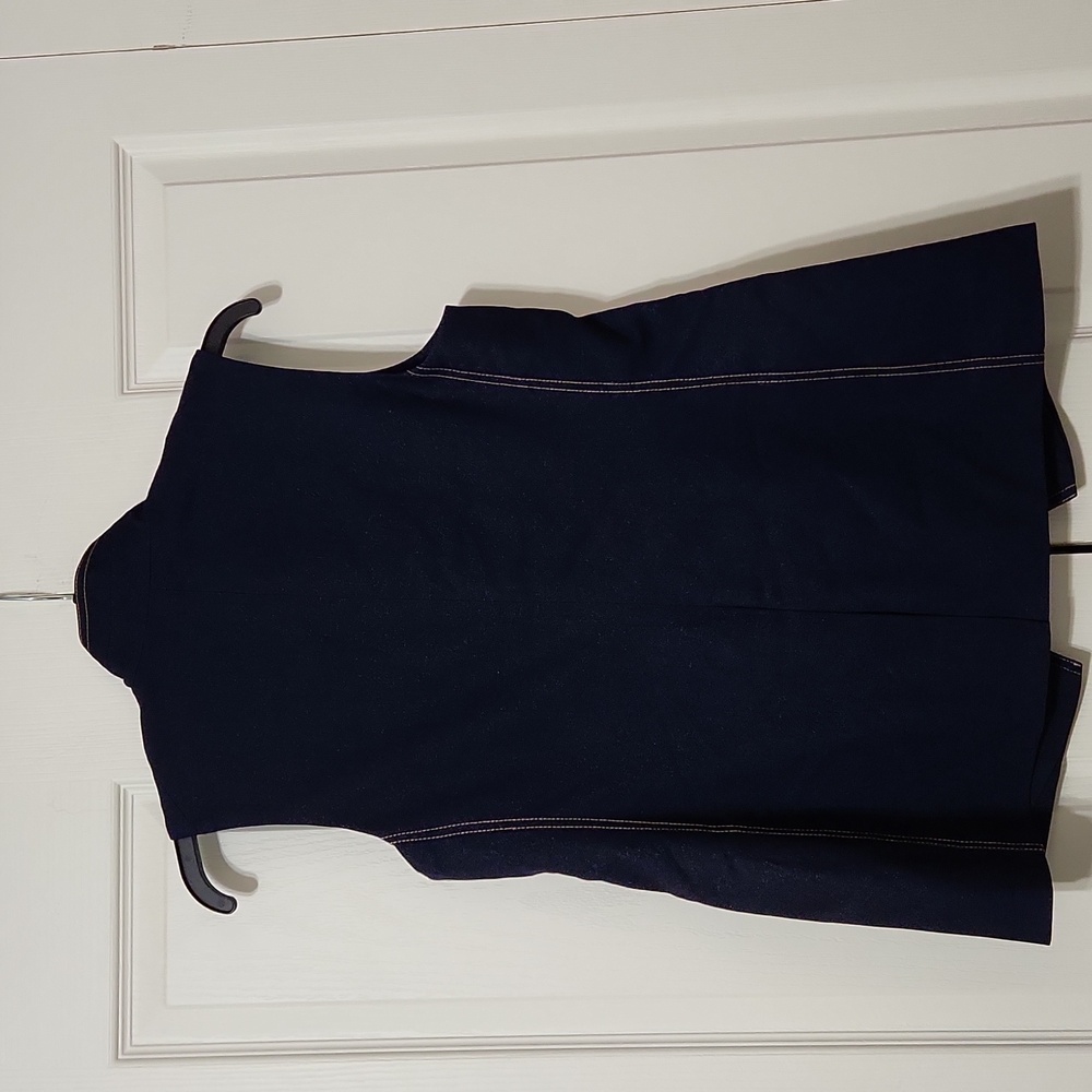 NWT Elie Tahari Long Cutaway Denim Vest. Size 8 - Picture 5 of 8